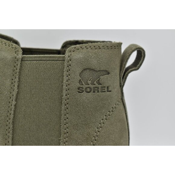 Sorel Womens Size 7.5 Evie II Chelsea Waterproof Stone Green Booties Boots Shoes - Picture 7 of 13